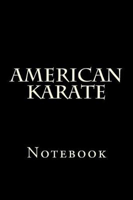 Book cover for American Karate