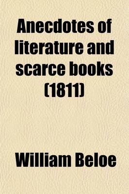 Book cover for Anecdotes of Literature and Scarce Books (Volume 5)