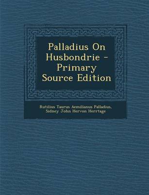 Book cover for Palladius on Husbondrie