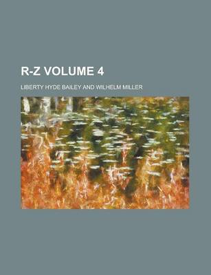 Book cover for R-Z Volume 4