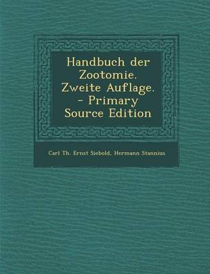 Book cover for Handbuch Der Zootomie. Zweite Auflage. - Primary Source Edition