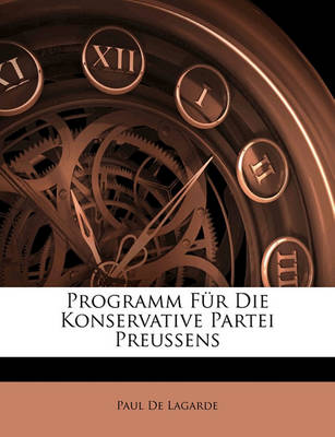 Book cover for Programm Fur Die Konservative Partei Preussens