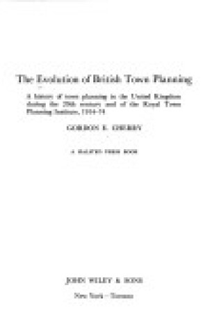 Cover of Cherry: the Evolution of British *Town P