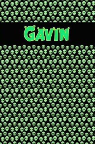 Cover of 120 Page Handwriting Practice Book with Green Alien Cover Gavin