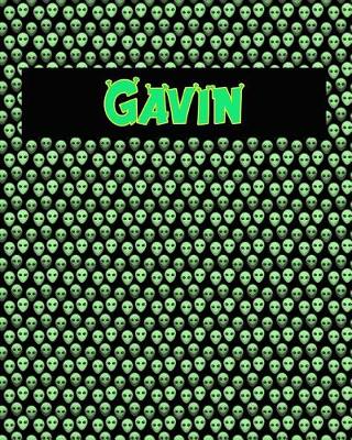 Book cover for 120 Page Handwriting Practice Book with Green Alien Cover Gavin