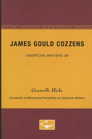 Cover of James Gould Cozzens - American Writers 58