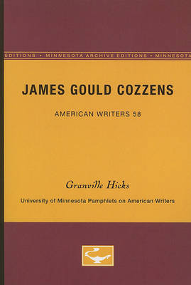 Book cover for James Gould Cozzens - American Writers 58