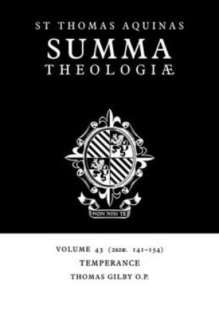 Cover of Summa Theologiae: Volume 43, Temperance