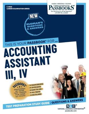 Book cover for Accounting Assistant III, IV (C-4943)