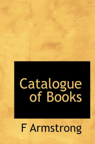 Cover of Catalogue of Books