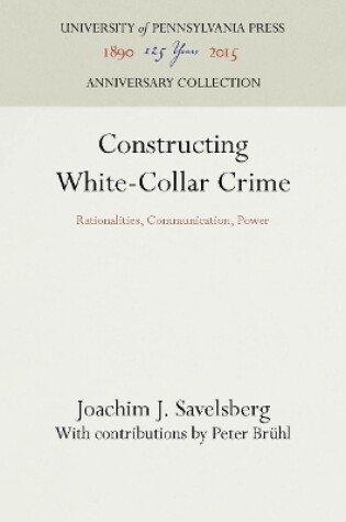 Cover of Constructing White-Collar Crime