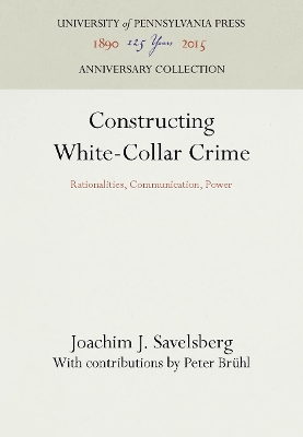 Book cover for Constructing White-Collar Crime