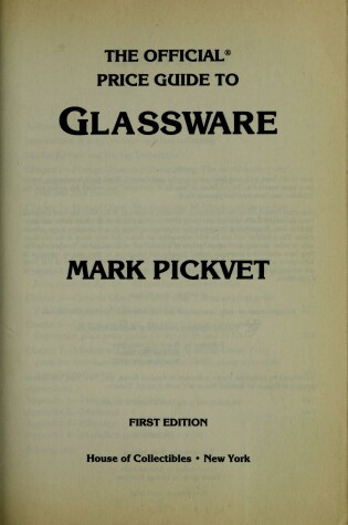 Cover of Opg to Glassware