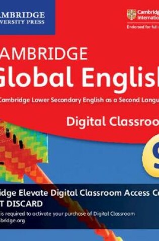 Cover of Cambridge Global English Stage 9 Cambridge Elevate Digital Classroom Access Card (1 Year)