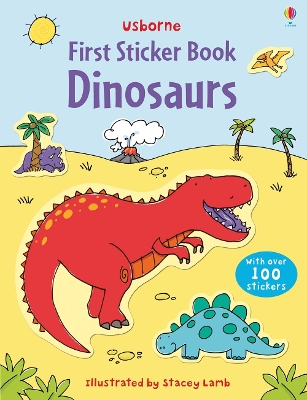 Book cover for First Sticker Book Dinosaurs