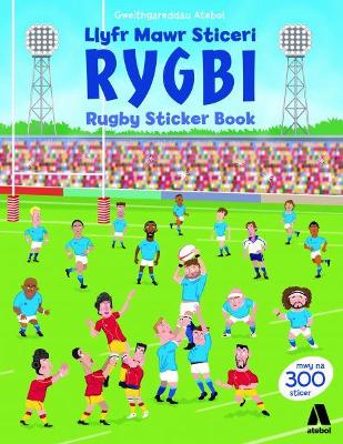 Book cover for Llyfr Sticeri Rygbi / Rugby Sticker Book
