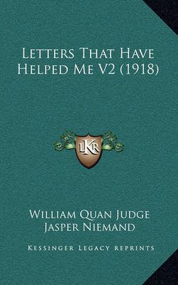 Book cover for Letters That Have Helped Me V2 (1918)