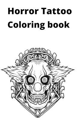Book cover for Horror Tattoo Coloring book