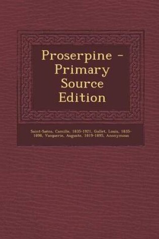 Cover of Proserpine