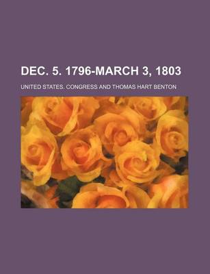 Book cover for Dec. 5. 1796-March 3, 1803