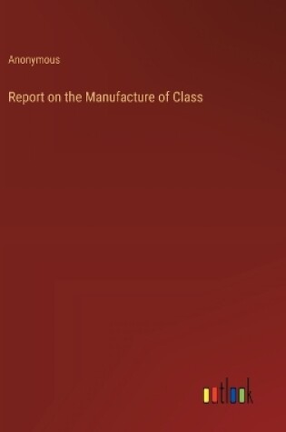 Cover of Report on the Manufacture of Class