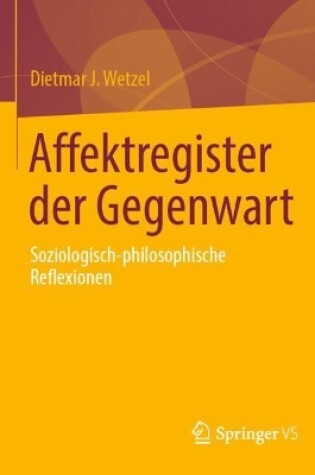 Cover of Affektregister der Gegenwart