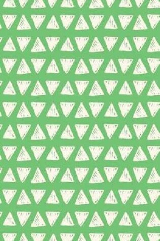 Cover of Journal Notebook Sketchy White Triangles On Green