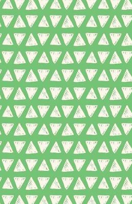 Book cover for Journal Notebook Sketchy White Triangles On Green