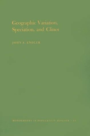 Cover of Geographic Variation, Speciation and Clines