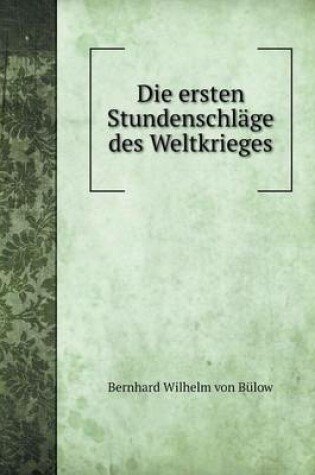 Cover of Die ersten Stundenschläge des Weltkrieges