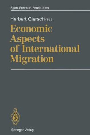 Cover of Economic Aspects of International Migration