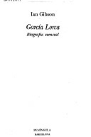 Cover of Garcia Lorca Biografia