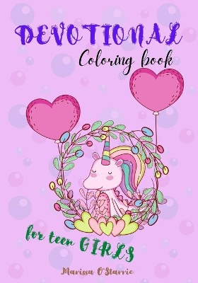 Book cover for Devotional coloring book for teen girls