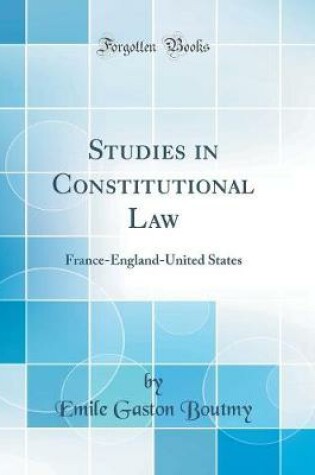 Cover of Studies in Constitutional Law