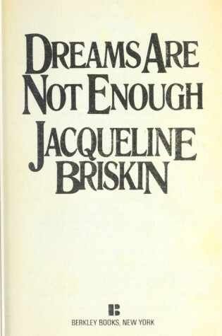 Cover of Dreams Not Enough