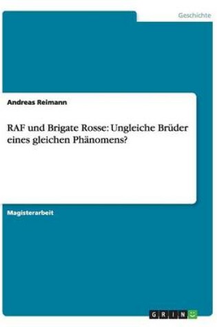 Cover of RAF und Brigate Rosse