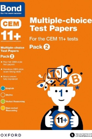 Cover of Bond 11+: Multiple-choice Test Papers for the CEM 11+ tests Pack 2: Ready for the 2024 exam