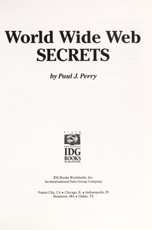 Cover of World Wide Web Secrets