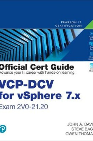 Cover of VCP-DCV for vSphere 7.x (Exam 2V0-21.20) Official Cert Guide