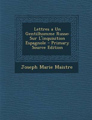 Book cover for Lettres a Un Gentilhomme Russe