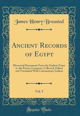 Book cover for Ancient Records of Egypt, Vol. 5