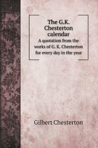 Cover of The G.K. Chesterton calendar