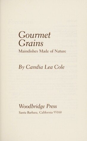 Book cover for Gourmet Grains