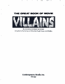 Book cover for Great Bk of Movie Villains