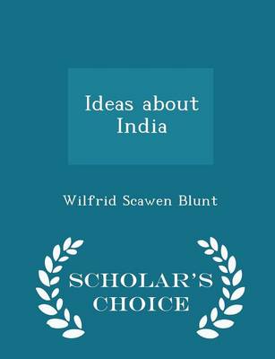 Book cover for Ideas about India - Scholar's Choice Edition