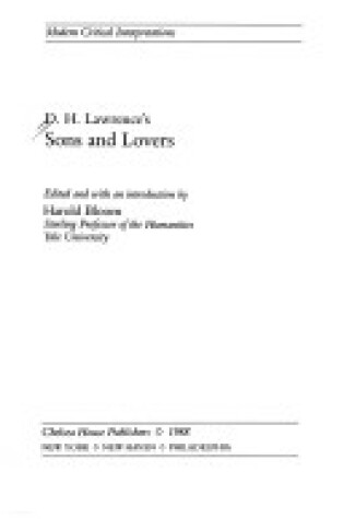 Cover of D.H.Lawrence's "Sons and Lovers"
