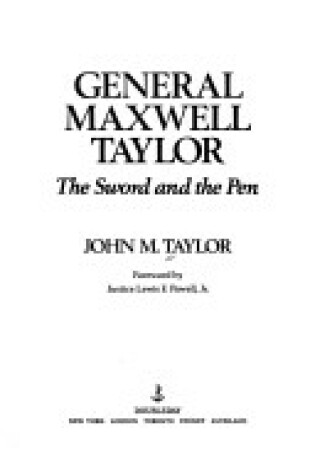 Cover of Gen Maxwell Taylor