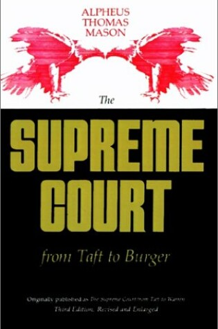 Cover of The Supreme Court from Taft to Burger =