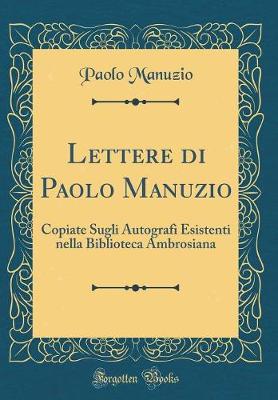 Book cover for Lettere Di Paolo Manuzio