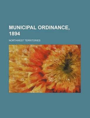 Book cover for Municipal Ordinance, 1894